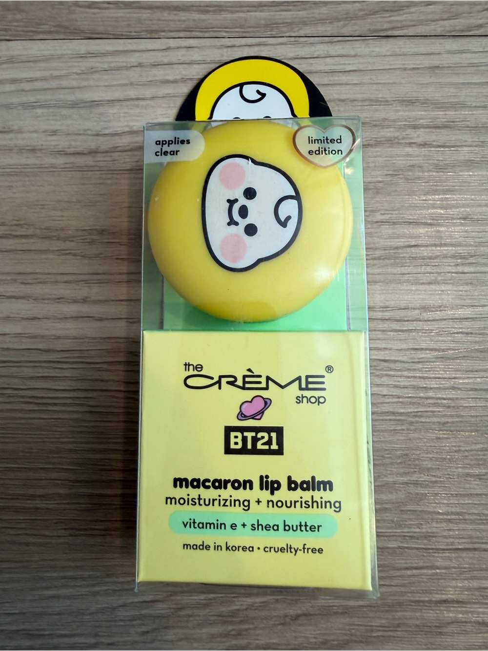 The Crème Shop BT21 Yellow Macaron Lip Balm - Moisturizing & Nourishing